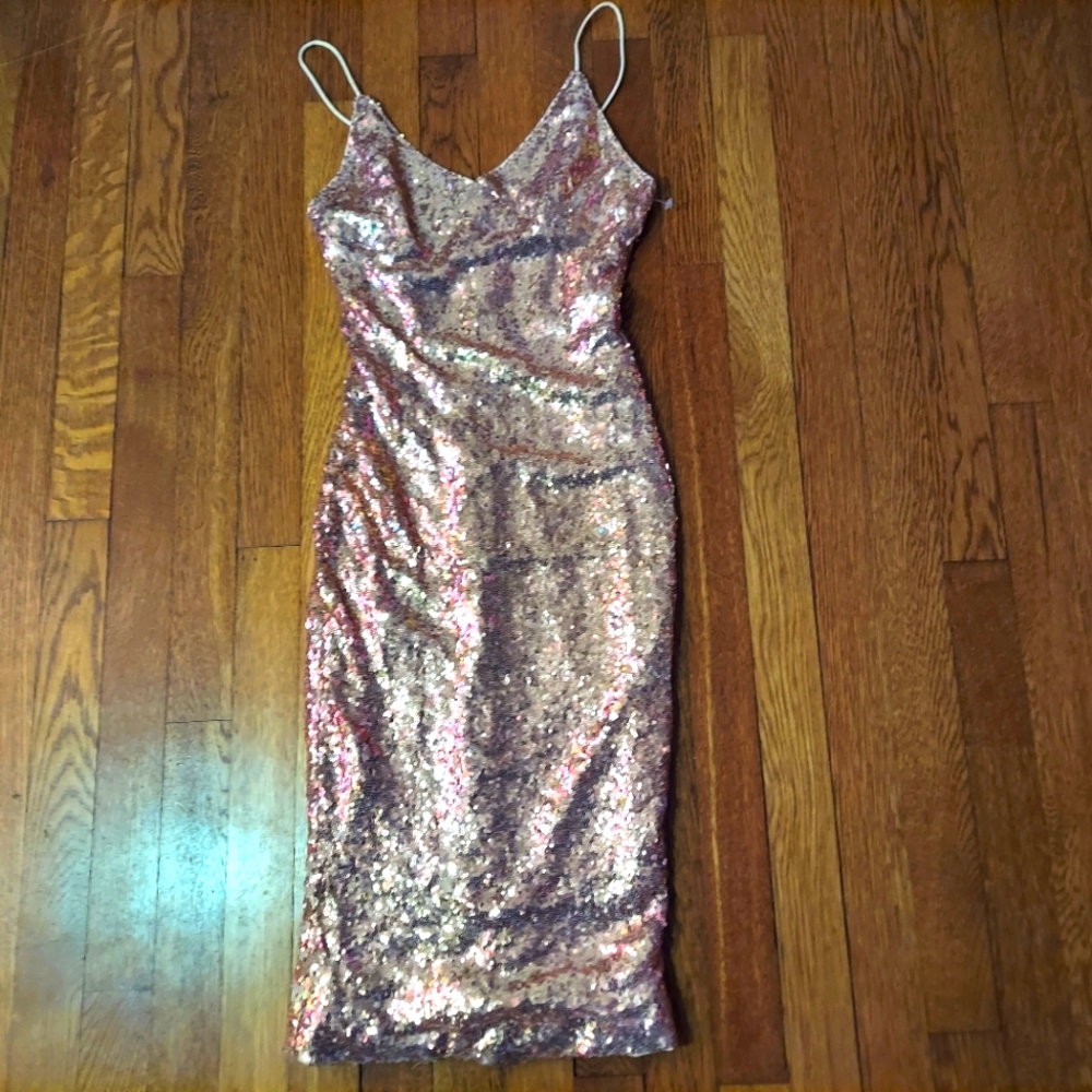 GOLD PARTY Sequin Bodycon Slip Dress ๐ - Picture 10 of 12